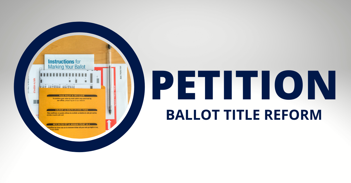 Petition  ballot title reform