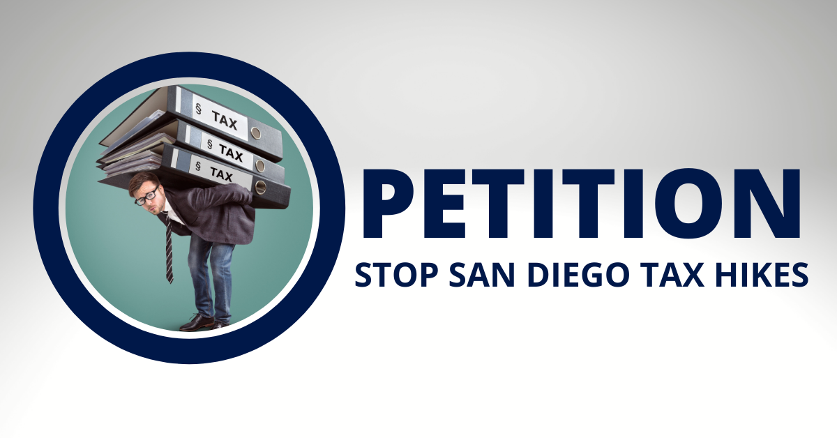 Petition  stop  san diego tax hikes