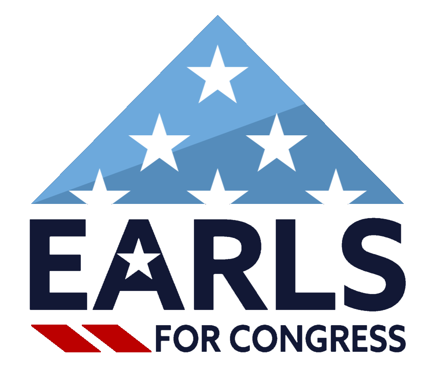 Earls for congress logo inverted background
