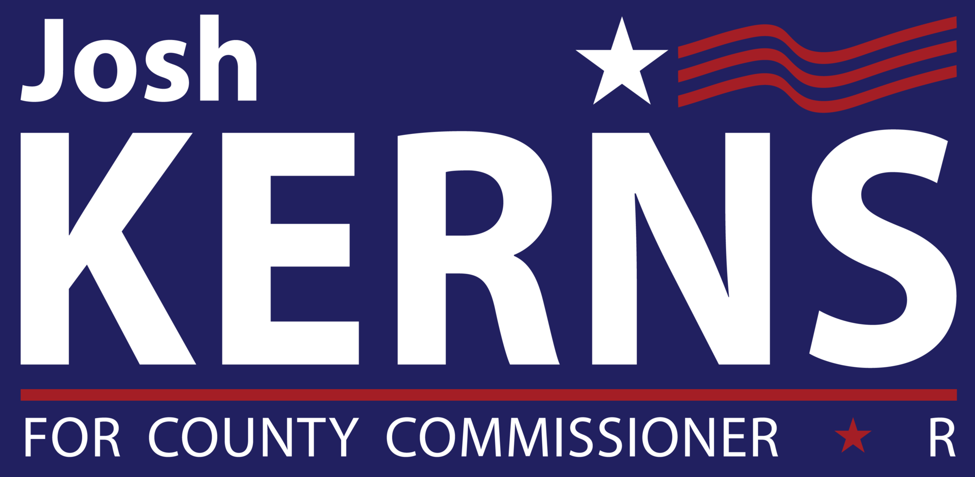 Kerns sign 2x4 commissioner