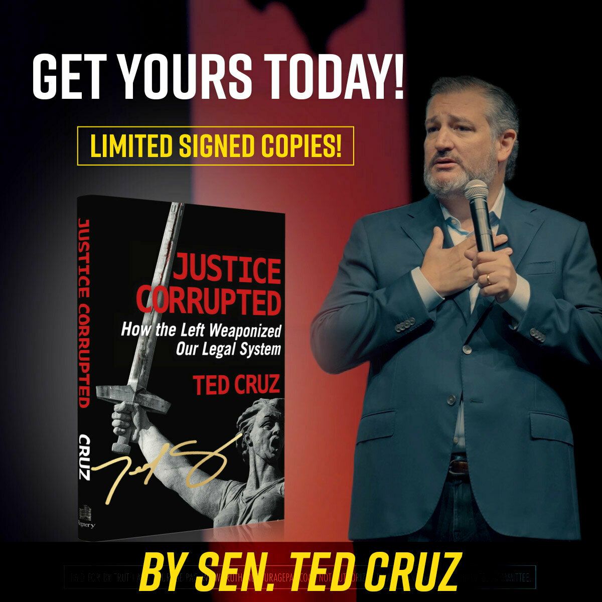 Signed Copy Of Ted Cruz' New Boom - Truth And Courage PAC