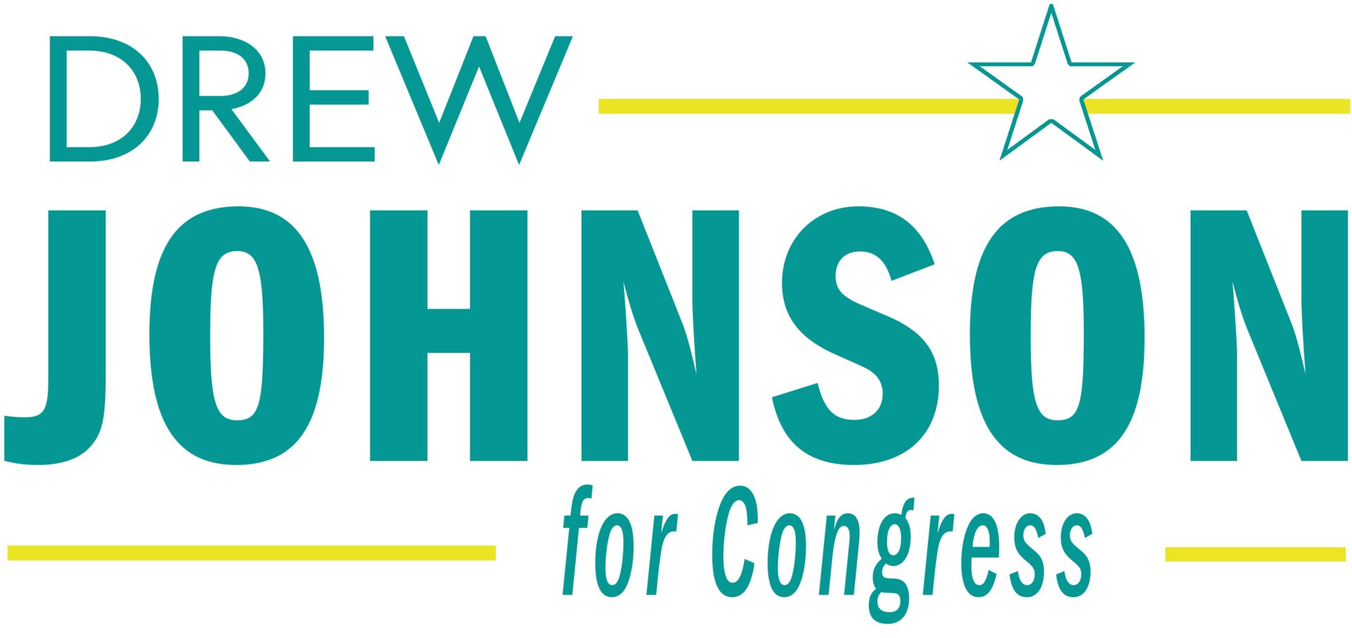 Drew johnson for congress logo color simple