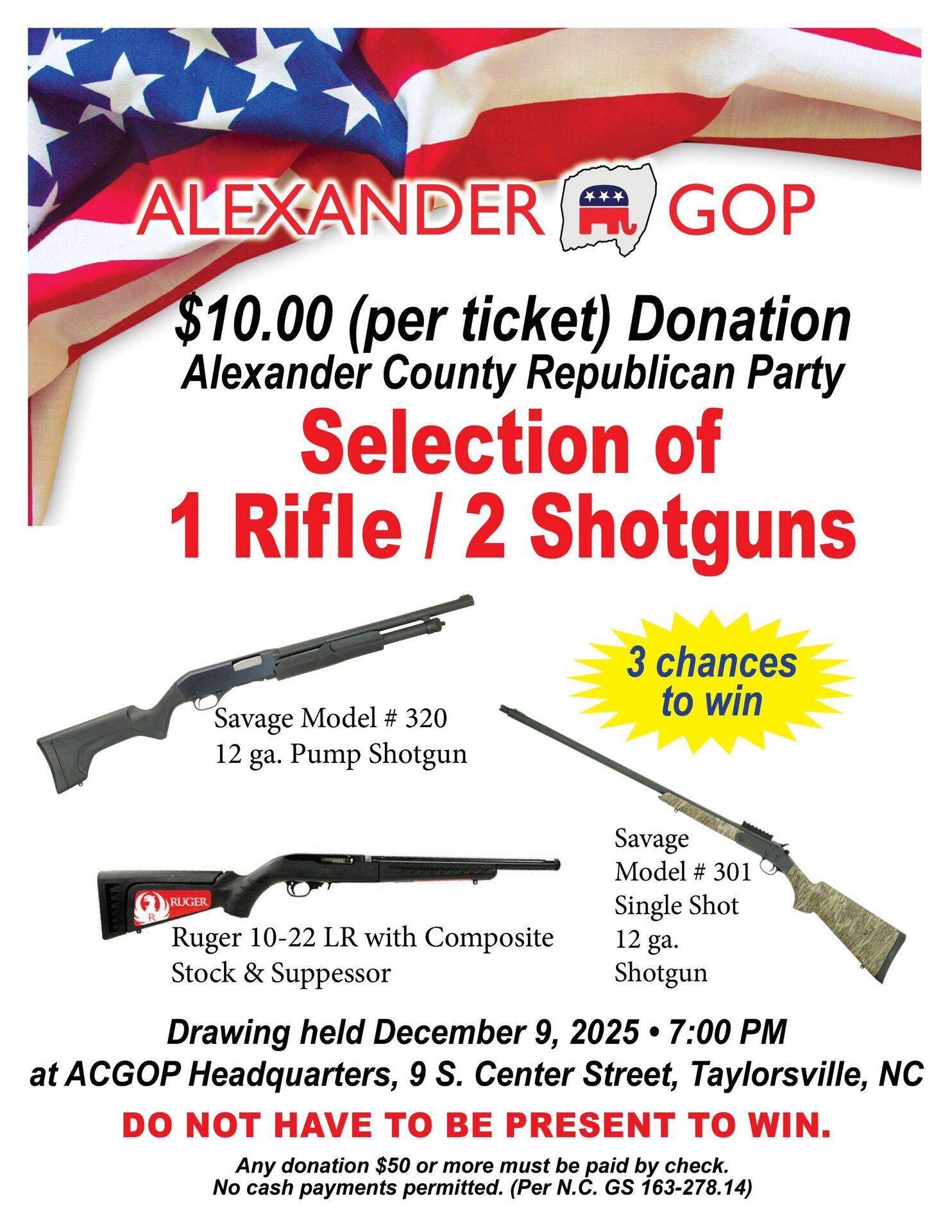 Fun Gun Raffle Winner ACGOP Gun Raffle
