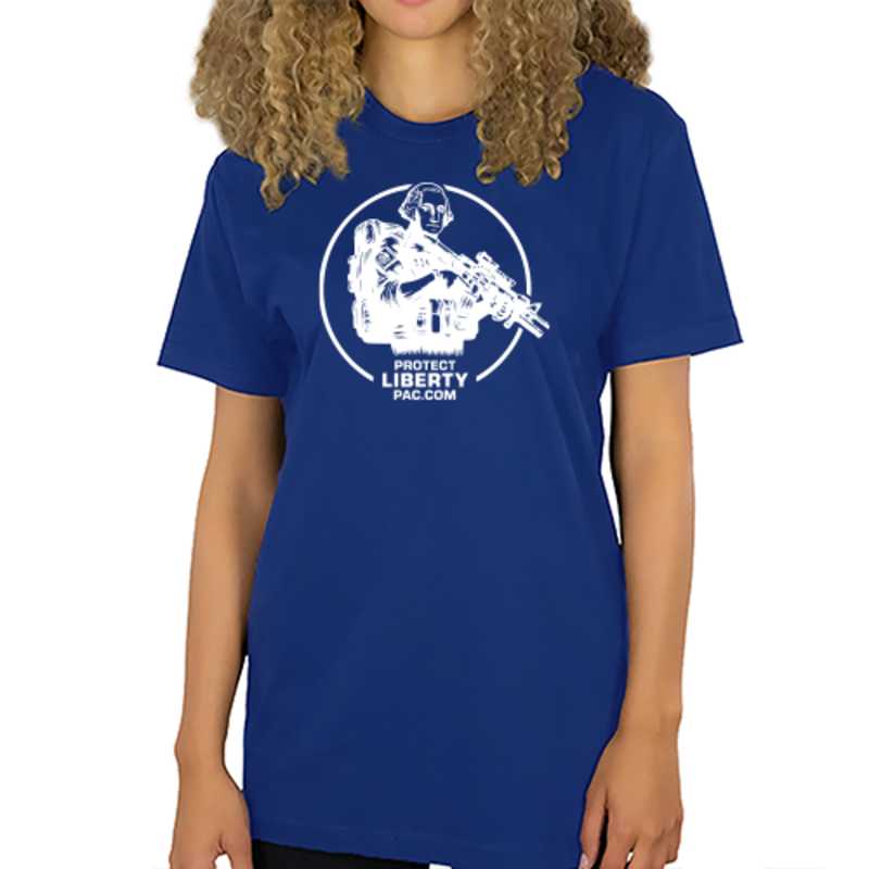 George Washington AR Royal Blue Cotton T-Shirt