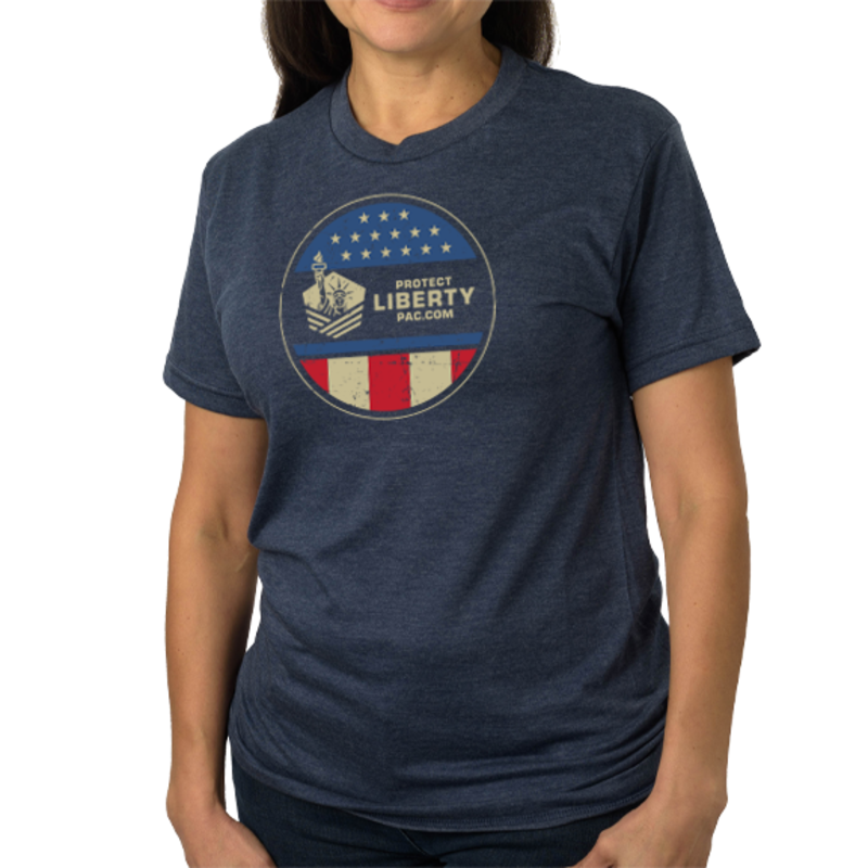 Protect Liberty Circle Tri-Blend Navy T-Shirt