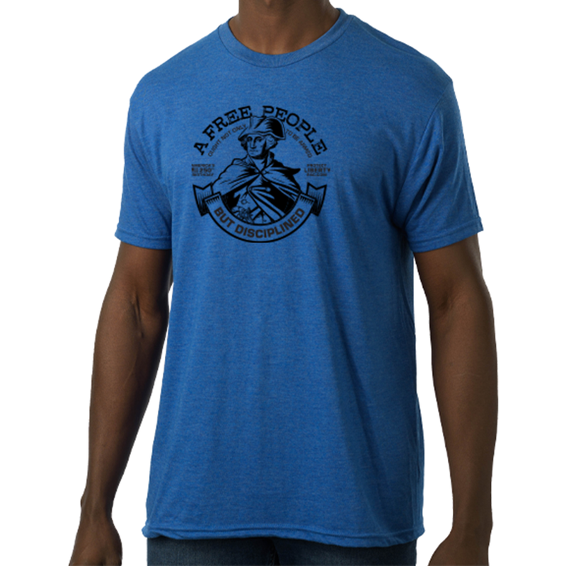 George Washington A Free People Tri-Blend Royal Blue T-Shirt