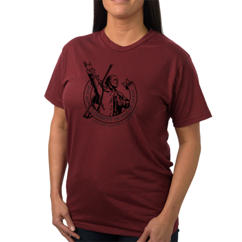 Patrick Henry "Give Me Liberty or Give Me Death" Tri-Blend Burgundy T-Shirt
