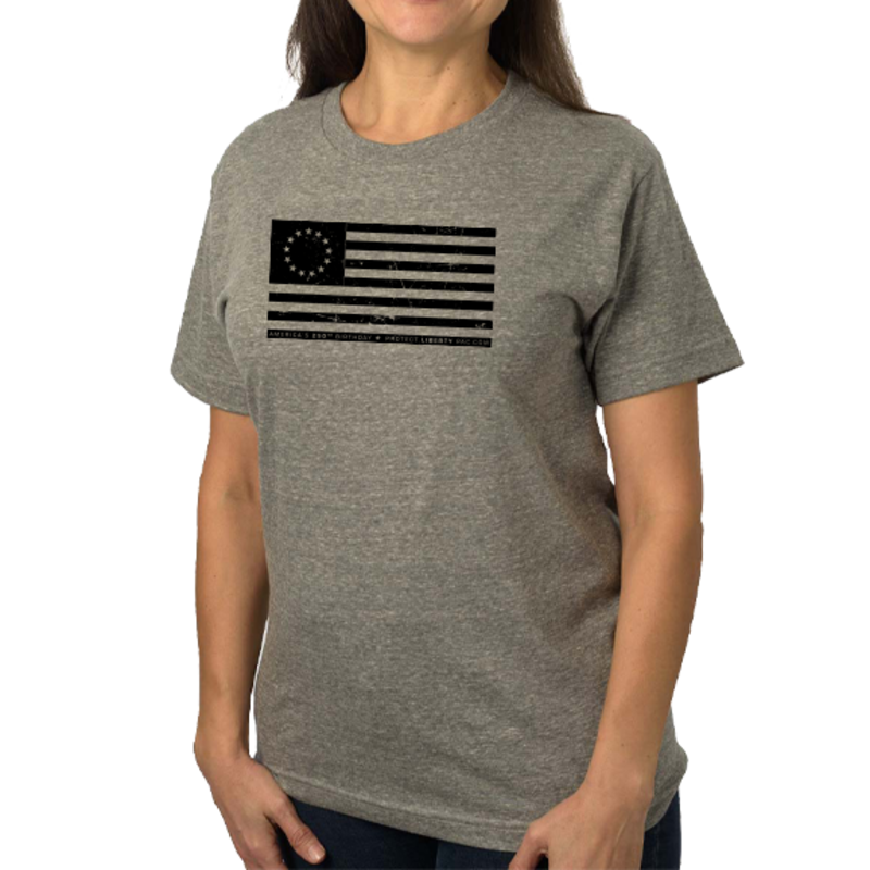13 Colonies Flag Tri-Blend Athletic Grey T-Shirt